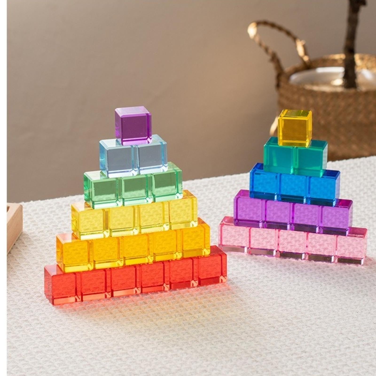 Amazon | Kioware ジュエル積み木 レインボークリスタルアクリル